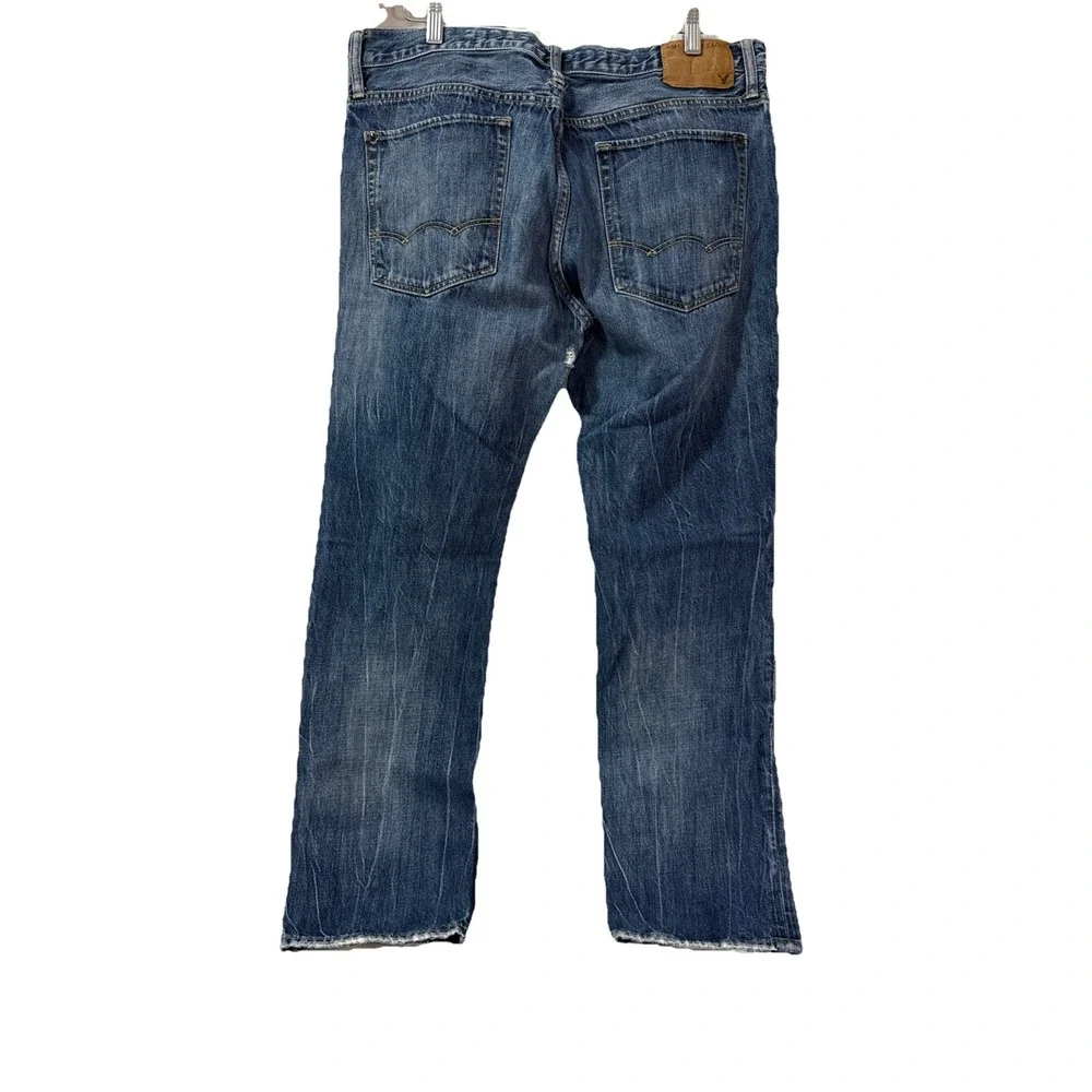 American Eagle Mens Slim Straight‎ Jeans Blue Denim Size 36x32 Used